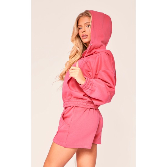 PLT SPORT Raspberry Marl Zip Up Hoodie PLT SPORT Raspberry Marl Zip Up Hoodie