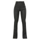 Black Coated Denim Split Hem Flares Black Coated Denim Split Hem Flares