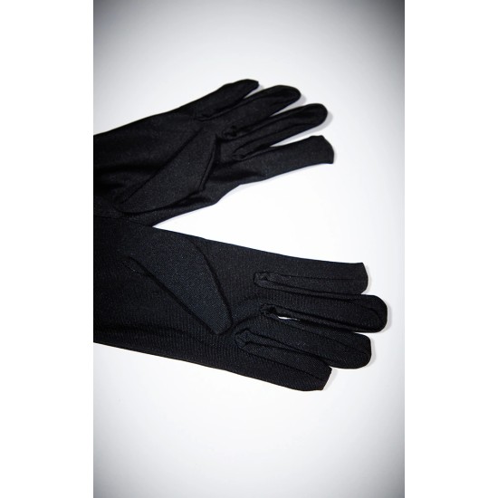 Black Plain Satin Long Gloves Black Plain Satin Long Gloves