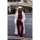 Burgundy Premium Soft Touch Skinny Flare Pants Burgundy Premium Soft Touch Skinny Flare Pants
