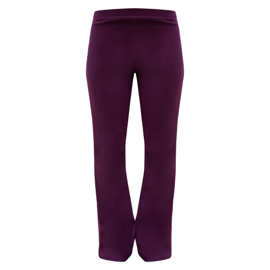 Burgundy Premium Soft Touch Skinny Flare Pants Burgundy Premium Soft Touch Skinny Flare Pants