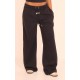 PRETTYLITTLETHING Black Tab Wide Leg Sweatpants PRETTYLITTLETHING Black Tab Wide Leg Sweatpants