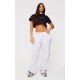 PRETTYLITTLETHING Cotton Black Oversized Crop T-Shirt PRETTYLITTLETHING Cotton Black Oversized Crop T-Shirt