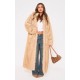 Natural Ombre Tip Hooded Faux Fur Maxi Coat Natural Ombre Tip Hooded Faux Fur Maxi Coat