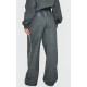 PRETTYLITTLETHING Washed Charcoal Premium Waist Wide Leg Sweatpants PRETTYLITTLETHING Washed Charcoal Premium Waist Wide Leg Sweatpants