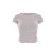 Basic Grey Marl Cotton Blend Fitted Crew Neck T Shirt Basic Grey Marl Cotton Blend Fitted Crew Neck T Shirt
