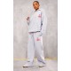 Grey Marl Cherry Print Oversized Hoodie Grey Marl Cherry Print Oversized Hoodie