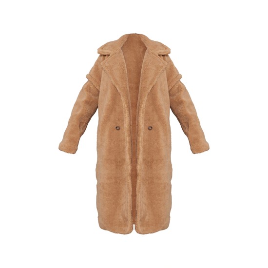 Camel Teddy Bear Borg Coat Camel Teddy Bear Borg Coat