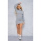 Grey Knitted Roll Neck Sweater Dress Grey Knitted Roll Neck Sweater Dress