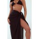 Black Linen Look Beach Sarong Black Linen Look Beach Sarong