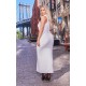 White Funnel Neck Super Soft Knit Maxi Dress White Funnel Neck Super Soft Knit Maxi Dress
