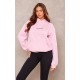PRETTYLITTLETHING Baby Pink Sweat Oversized Basic Hoodie PRETTYLITTLETHING Baby Pink Sweat Oversized Basic Hoodie