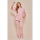 PRETTYLITTLETHING Light Pink Printed Oversized T-shirt PRETTYLITTLETHING Light Pink Printed Oversized T-shirt
