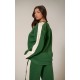 PRETTYLITTLETHING Forest Green Embroidered Contrast Oversized Sweatshirt PRETTYLITTLETHING Forest Green Embroidered Contrast Oversized Sweatshirt