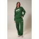 PRETTYLITTLETHING Forest Green Embroidered Contrast Oversized Sweatshirt PRETTYLITTLETHING Forest Green Embroidered Contrast Oversized Sweatshirt