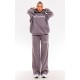 PRETTYLITTLETHING Washed Charcoal Print Oversized Wide Leg Sweatpants PRETTYLITTLETHING Washed Charcoal Print Oversized Wide Leg Sweatpants