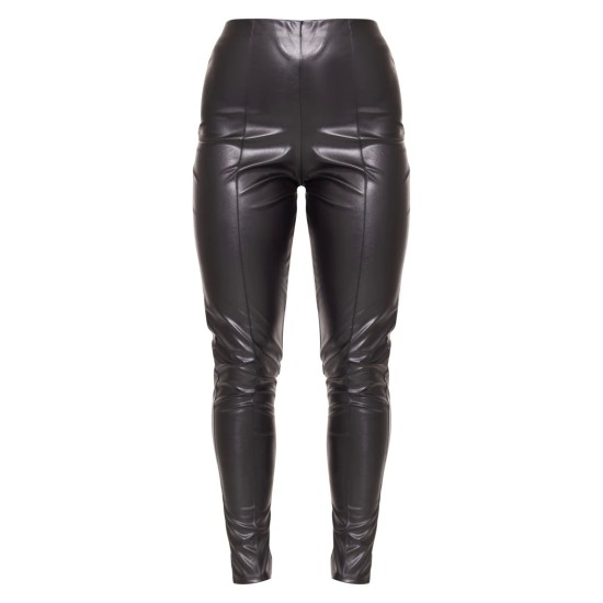 Black Faux Leather Pintuck Detail Leggings Black Faux Leather Pintuck Detail Leggings