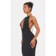 Black Fine Knit Halterneck Maxi Dress Black Fine Knit Halterneck Maxi Dress