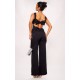 Black Woven Cut Out Bow Detail Jumpsuit Black Woven Cut Out Bow Detail Jumpsuit
