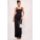 Black Woven Cut Out Bow Detail Jumpsuit Black Woven Cut Out Bow Detail Jumpsuit