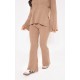 Petite Mocha Rib Knit Wide Leg Pant Petite Mocha Rib Knit Wide Leg Pant