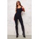 Black Slinky Sleeveless Scoop Neck Jumpsuit Black Slinky Sleeveless Scoop Neck Jumpsuit