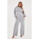 Shape Light Grey Sweat Seam Detail Wide Leg Sweatpants Shape Light Grey Sweat Seam Detail Wide Leg Sweatpants