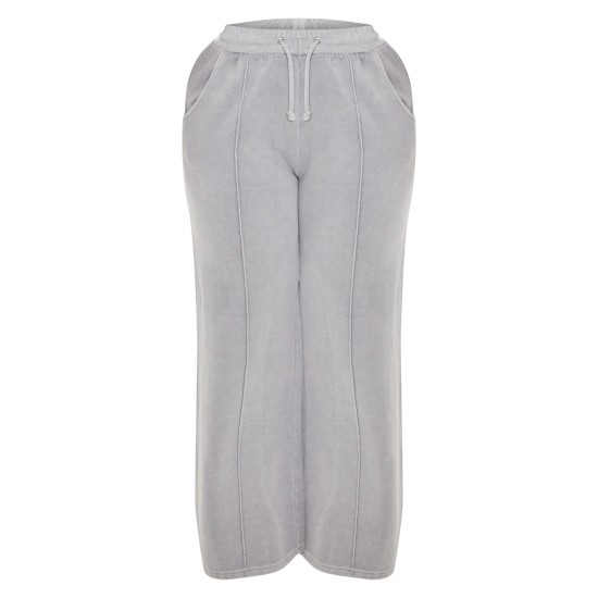 Shape Light Grey Sweat Seam Detail Wide Leg Sweatpants Shape Light Grey Sweat Seam Detail Wide Leg Sweatpants
