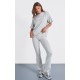 PRETTYLITTLETHING Pale Grey Printed Flared Pants PRETTYLITTLETHING Pale Grey Printed Flared Pants