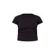 Black Cotton Side Cap Sleeve Ruched Top Black Cotton Side Cap Sleeve Ruched Top
