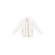 PRETTYLITTLETHING Off White Panelled High Neck Puffer Coat PRETTYLITTLETHING Off White Panelled High Neck Puffer Coat