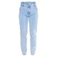 Light Blue Wash Asymmetric Waistband Long Straight Leg Jeans Light Blue Wash Asymmetric Waistband Long Straight Leg Jeans