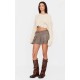 Oatmeal Chunky Knit Distressed Hem Crop Sweater Oatmeal Chunky Knit Distressed Hem Crop Sweater