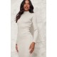 Stone Turtle Neck Knitted Bodycon Maxi Dress Stone Turtle Neck Knitted Bodycon Maxi Dress