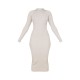 Stone Turtle Neck Knitted Bodycon Maxi Dress Stone Turtle Neck Knitted Bodycon Maxi Dress