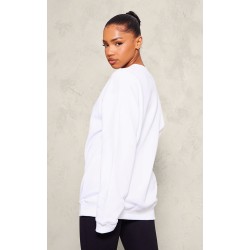 White Oversized Fitting Sweatshirt