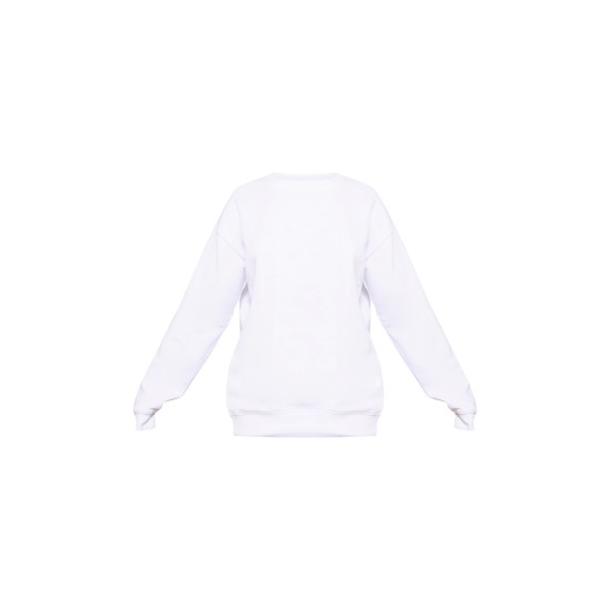 White Oversized Fitting Sweatshirt White Oversized Fitting Sweatshirt