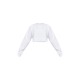 White Crop Oversized Fit Sweatshirt White Crop Oversized Fit Sweatshirt