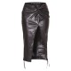 Black Faux Leather Twist Detail Front Midi Skirt Black Faux Leather Twist Detail Front Midi Skirt