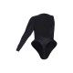 Plus Black Cut Out Ring Detail Long Sleeve Bodysuit Plus Black Cut Out Ring Detail Long Sleeve Bodysuit