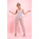 Silver Tassel Sequin Corset Bandeau Jumpsuit Silver Tassel Sequin Corset Bandeau Jumpsuit