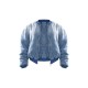 Vintage Mid Wash Quilted Oversized Denim Bomber Jacket Vintage Mid Wash Quilted Oversized Denim Bomber Jacket