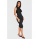 Petite Black Slinky Ruched One Shoulder Longline Midi Dr Petite Black Slinky Ruched One Shoulder Longline Midi Dr