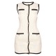 Cream Contrast Detail Pearl Button Woven Romper Cream Contrast Detail Pearl Button Woven Romper