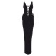 Petite Black Double Layer Lace Up Detail Maxi Dress Petite Black Double Layer Lace Up Detail Maxi Dress