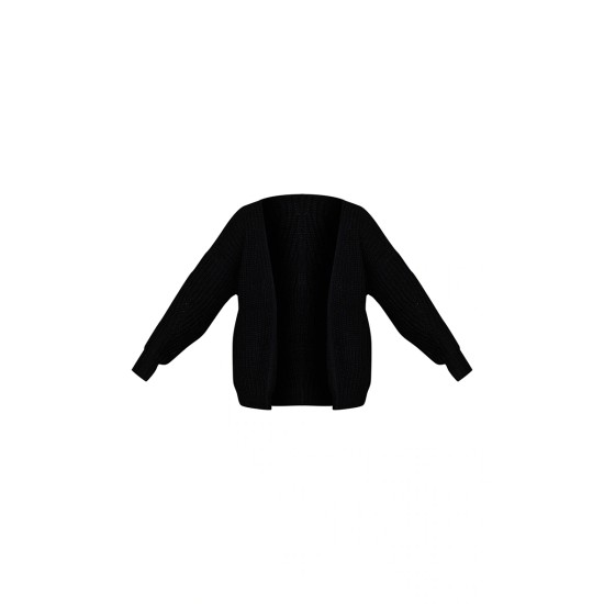 Black Chunky Knit Slouchy Cardigan Black Chunky Knit Slouchy Cardigan
