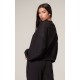 PRETTYLITTLETHING Black Boxy Embroidered Sweatshirt PRETTYLITTLETHING Black Boxy Embroidered Sweatshirt