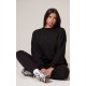 PRETTYLITTLETHING Black Boxy Embroidered Sweatshirt PRETTYLITTLETHING Black Boxy Embroidered Sweatshirt