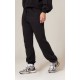 PRETTYLITTLETHING Black Oversized Embroidered Cuffed Sweatpants PRETTYLITTLETHING Black Oversized Embroidered Cuffed Sweatpants
