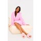 Pink Faux Fur Cross Over Slippers Pink Faux Fur Cross Over Slippers